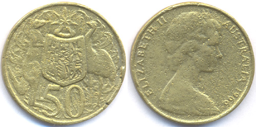 Ausztrlia 50 cent 1966 - hamis