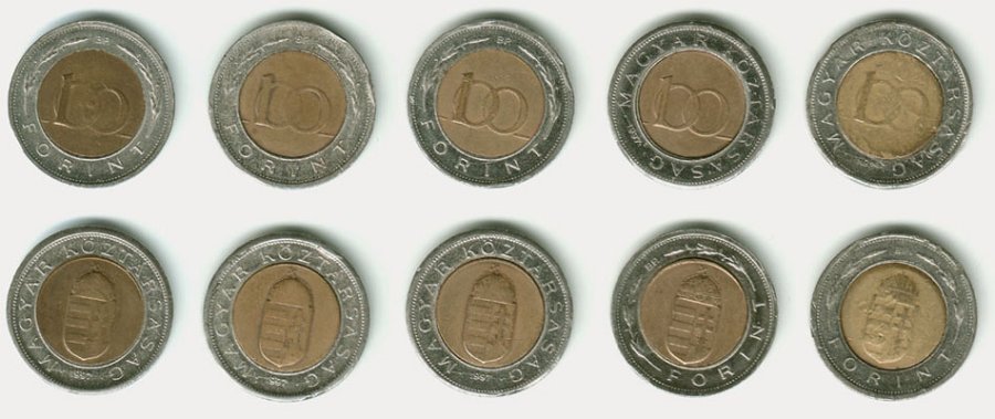 hamis bicolor 100 forintos rmk 1997 1998