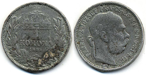 1 korona 1896 - hamis
