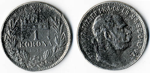 1 korona 1915 n hamistvny