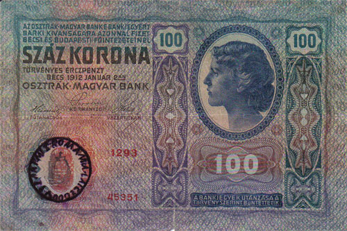 100 korona 1912 - hamis romn blyegzs