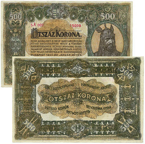 500 korona 1920 - korabeli hamis