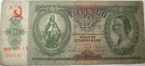 10 peng 1936 - Sarl-kalapcs s dtum blyegzs