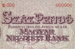 100 peng 1945 eredeti 0-s MINTA