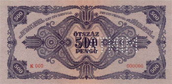 500 peng 1945 - eredeti 0-s MINTA