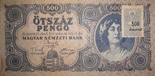 500 peng 1945 - 500 Adpeng blyeg