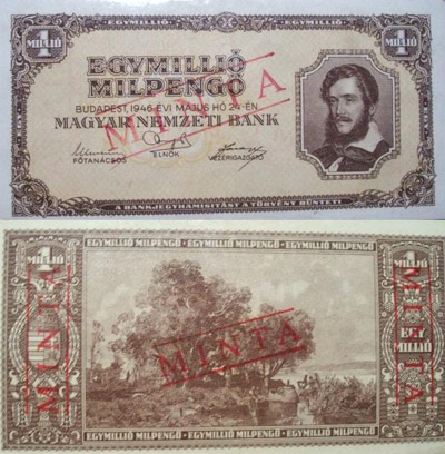 1000000 milpeng 1946 - hamis MINTA blyegzs