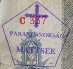 20 peng 1941 - nagytott Mattsee fantzia blyegzs