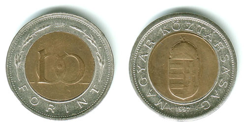 100 forint 1997 - hamis kzppont jellssel