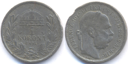 1 korona 1893 - hamis