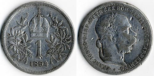 1 corona 1894 korabeli ón hamisítvány