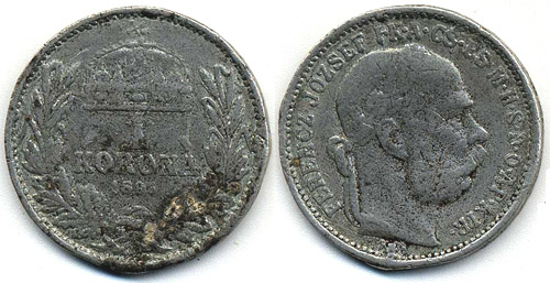 1 korona 1896 - hamis