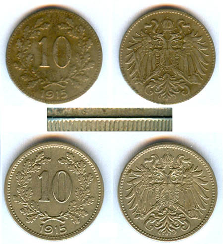 10 heller 1915 - hamis