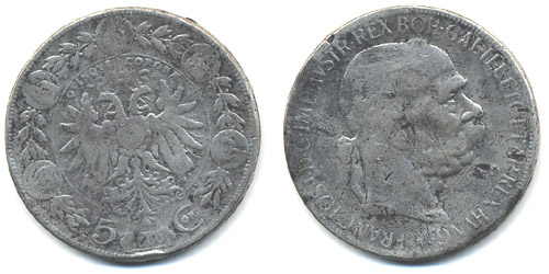 5 corona 1900 - hamis
