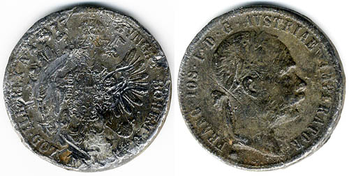 Ferenc József 1 florin 1877 - hamis