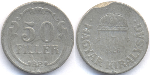 50 fillér 1926 - hamis