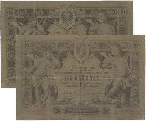 10 korona 1900 - korabeli hamistvny