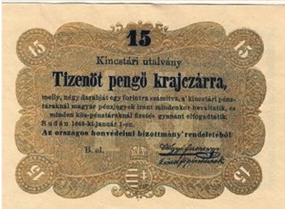 15 s 30 peng krajczr 1849 Kossuth - modern hamistvny