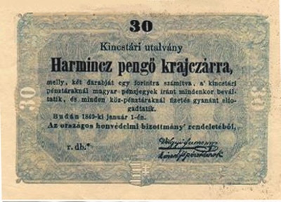15 s 30 peng krajczr 1849 Kossuth - modern hamistvny
