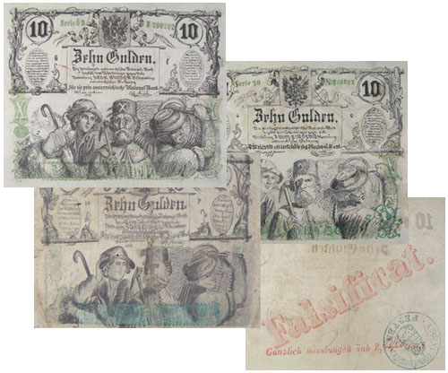 10 forint 1863 - korabeli hamisítványok