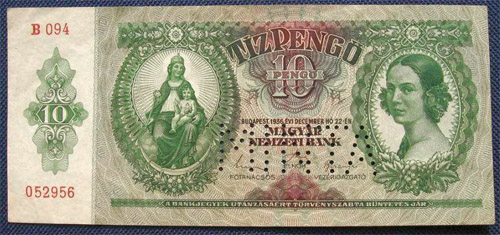 10 pengő 1936 - hamis MINTA