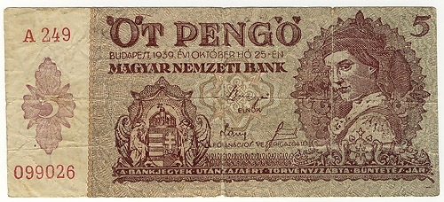 5 pengő 1939 - hamis