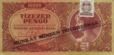 10000 pengő 1945 - Munkát minden dolgozónak!