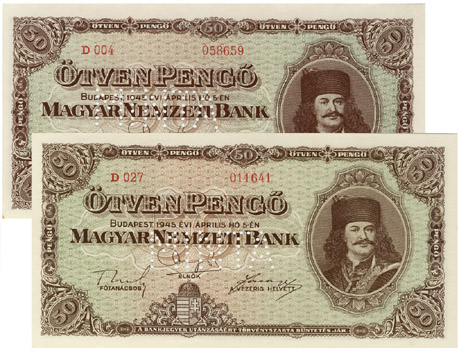 50 pengő 1945 - sorszámos hamis MINTA